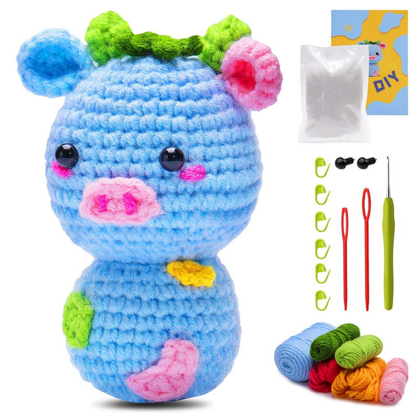 Crochet Kit for Beginners, Complete DIY Porker Animals for Adults and Kids  